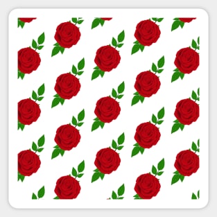 Red Rose Pattern Sticker